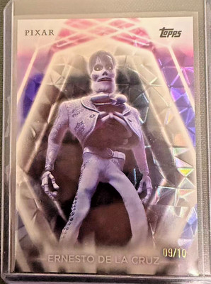 2026 Topps Disney Neon Ernesto De La Cruz Purple Diamond /10 Pixar Coco #09/10