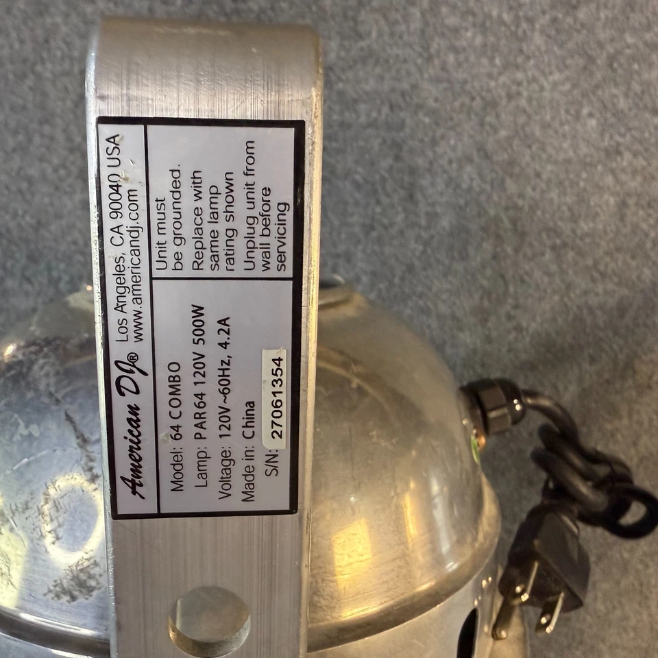 American DJ 64 Combo PAR64 120V 500W Stage Light Can – Tested Working - Image 4 of 4