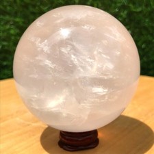 550G Natural Rose Pink Ball Crystal Sphere Specimen Freeform Energy Healing