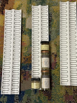 IKEA VARIERA Spice Drawer Organizer Insert 3-Pack White Gray Italy 19.5