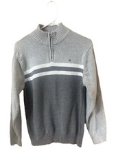Calvin Klein Boys Gray Quarter Zip Sweater Size L 14-16