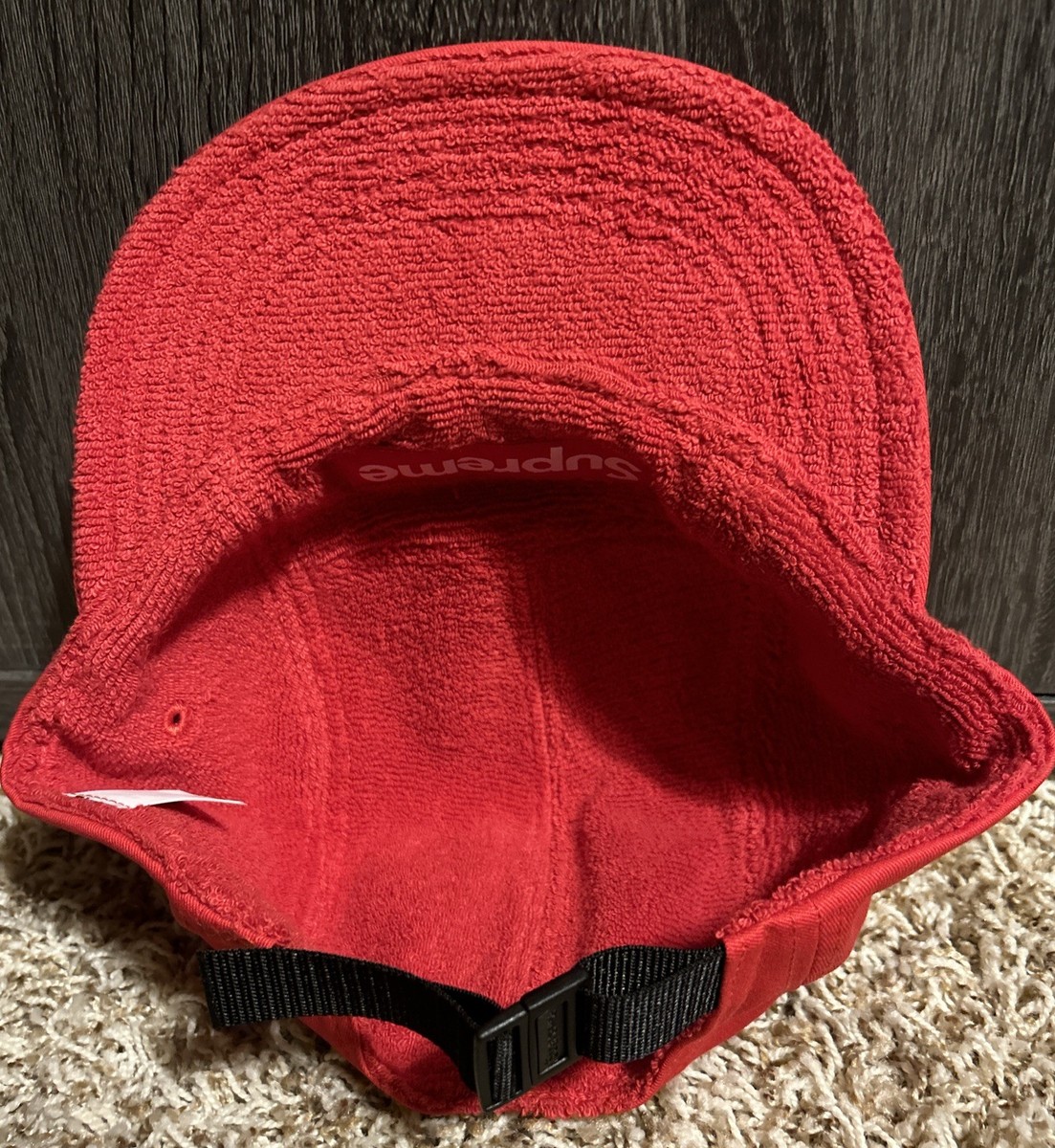 🔥Supreme Reversible Terry Camp Cap| RED| 2 HATS IN ONE