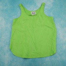 Vintage Secrets Tank Top Lime Green USA Made Women's Size 12 Sleeveless Casual