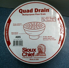 Sioux Chief Quad Drain Multipurpose Floor Drain 841-2A FS