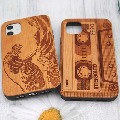 Engraved Wood Phone Cases for iPhone 15/15 Pro/15 pro max/14/14Pro /14 Pro max