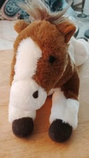 FAO Schwarz Horse Brown White Plush Stuffed Animal Toy 13 Brown White Pony