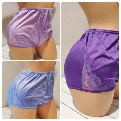 Vanity Fair Lace Nouveau Full Cut Brief Panty Blue Purple Colors Sz 5-12