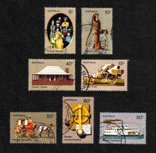 Australia 1972 Pioneer Life complete set of 7 values (SG 523-529) fine used