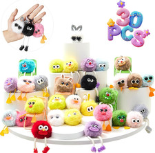 30PCS Party Favors Kids Keychains - Fun Keychain Cute Birthday Goodie Bags for K