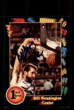 Signed Basketball Card Auto Bill Wennington 1991-92 Wild Card #61 St. John's