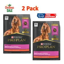 2PCS- Purina Pro Plan Adult Sensitive Skin & Stomach Salmon & Rice Formula 16 LB