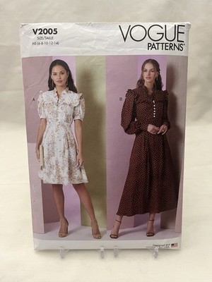 Vogue Misses' Lined Fit and Flare Dress Sewing Pattern Packet, Design Code V2005, Sizes 6-8-10-12-14, Multicolor Vogue Misses' Lined Fit and Flare Dress Sewing Pattern Packet, Design Code V2005, Sizes 6-8-10-12-14, Multicolor