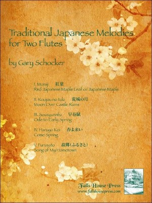 Traditional Japanese Melodies Gary Schocker Studyscore 2 Flutes Falls House Pres