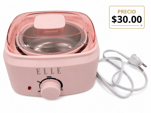 ELLE Single Wax Pot Warmer Hair Removal Wax Heater, Pink, Analog Dial