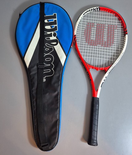 Wilson Federer Tennis Racquet Original String Red/Black 4 1/4" with Case