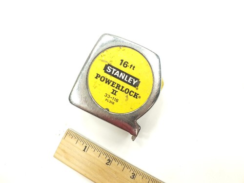 STANLEY TOOLS 16' FOOT POWERLOCK II TAPE MEASURE USA - SAE FT RULE 33-116 RULER