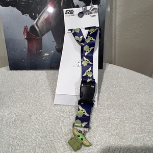 Disney Starwars The Mandalorian Baby Yoda Lanyard Grogu The Child Charm Keychain