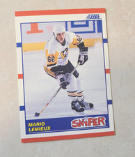 #337 1990/91 Score Hockey Mario Lemieux Sniper  Pittsburgh Penguins