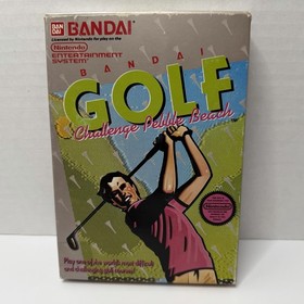 Nintendo NES Bandai Golf Game Box Instruction Manual Booklet Tested Complete CIB