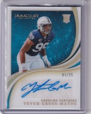 Yetur Gross-Matos 2020 Panini Immaculate Collection Holo Rc Auto (3/25)