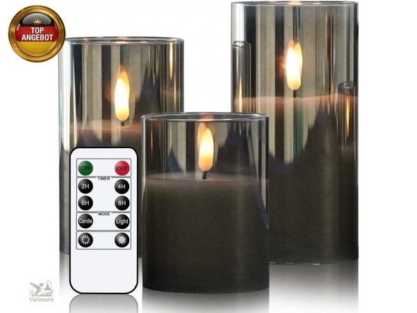 Eldnacele Led Kerzen Mit Timerfunktion, Flammenlose Kerzen Mit Fernbedienung,-image