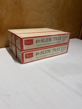 6 Vintage 70s Sears 40 Slide Tray Projector Boxes TDC Continuous Showing 1240