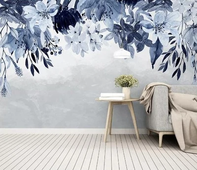 3D Vintage Flowers Floral Watercolor Wall Murals Wallpaper Murals Wall Sticker 2 - Image 1 of 4