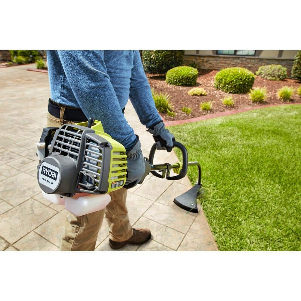 RYOBI 25 cc 2-Stroke Attachment Full Crank Curved Shaft Gas String RYOBI 25 cc 2-Stroke Attachment Full Crank Curved Shaft Gas String
