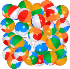 30 Pack Beach Balls Bulk, Inflatable Pool Toys Beach Toys for Kids Beach Balls f