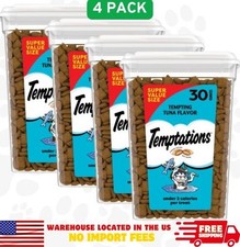  4pack Temptations Classic Tempting Tuna Flavor Soft  Crunchy Cat Treats, 30-oz