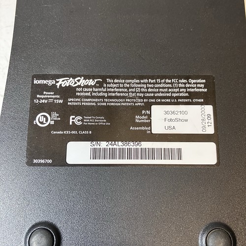 iOMEGA FOTOSHOW ZIP 250 Drive Picture iQ - Non Testato - LEGGI - Foto 6 di 6