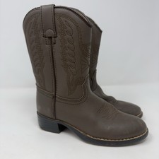 Durango Cowboy Boots Leather BT804 Kid's Distress Western Tan 12 Boys P161138