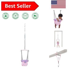 Adjustable Purple Paradise Baby Door Jumper for 6-12 Infants, Lightweight