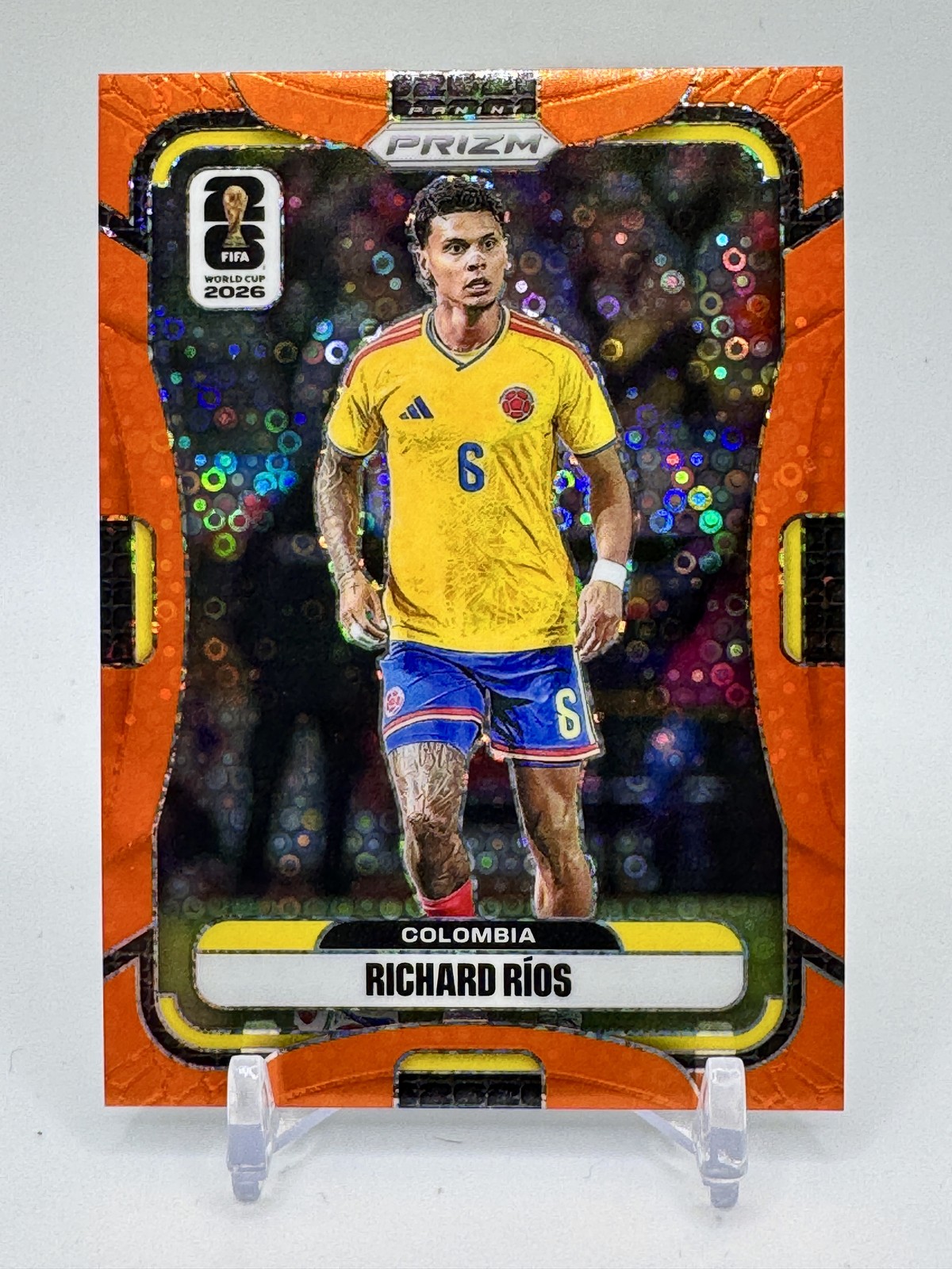 2026 Panini Prizm FIFA World Cup #189 Richard Rios Orange Disco Prizms #/299