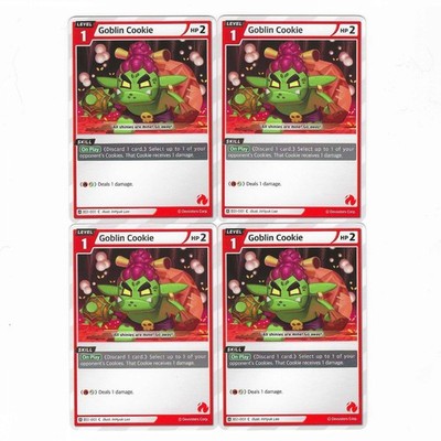 Goblin Cookie BS1-001 Common x4 Playset Cookie Run Braverse TCG English