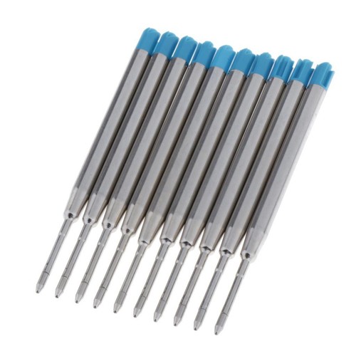 10 Stück Metall Kugelschreiber Minen Tinte Kugelschreiber Ersatz blau - Afbeelding 1 van 3