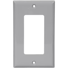 Eaton 1 -Gang Gray Nylon Decorator Wall Plate Gray