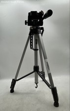 Ambico Black Silver Adjustable Pan Handle Quick Release Portable Tripod
