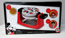 Disney Mickey Mouse Burbuja Gofrera Gira Incluso Cocinar Antiadherente NUEVO en Caja