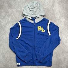 Polo Ralph Lauren Jacket Youth L 14-16 Big Pony French Terry Hooded Full Zip