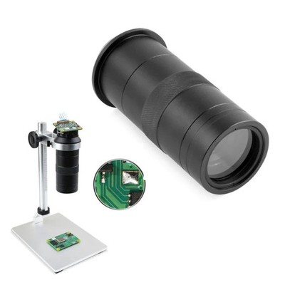 Waveshare 100X Industrial Microscope Lens, C/CS-Mount, for Raspberry Pi HQ Camer