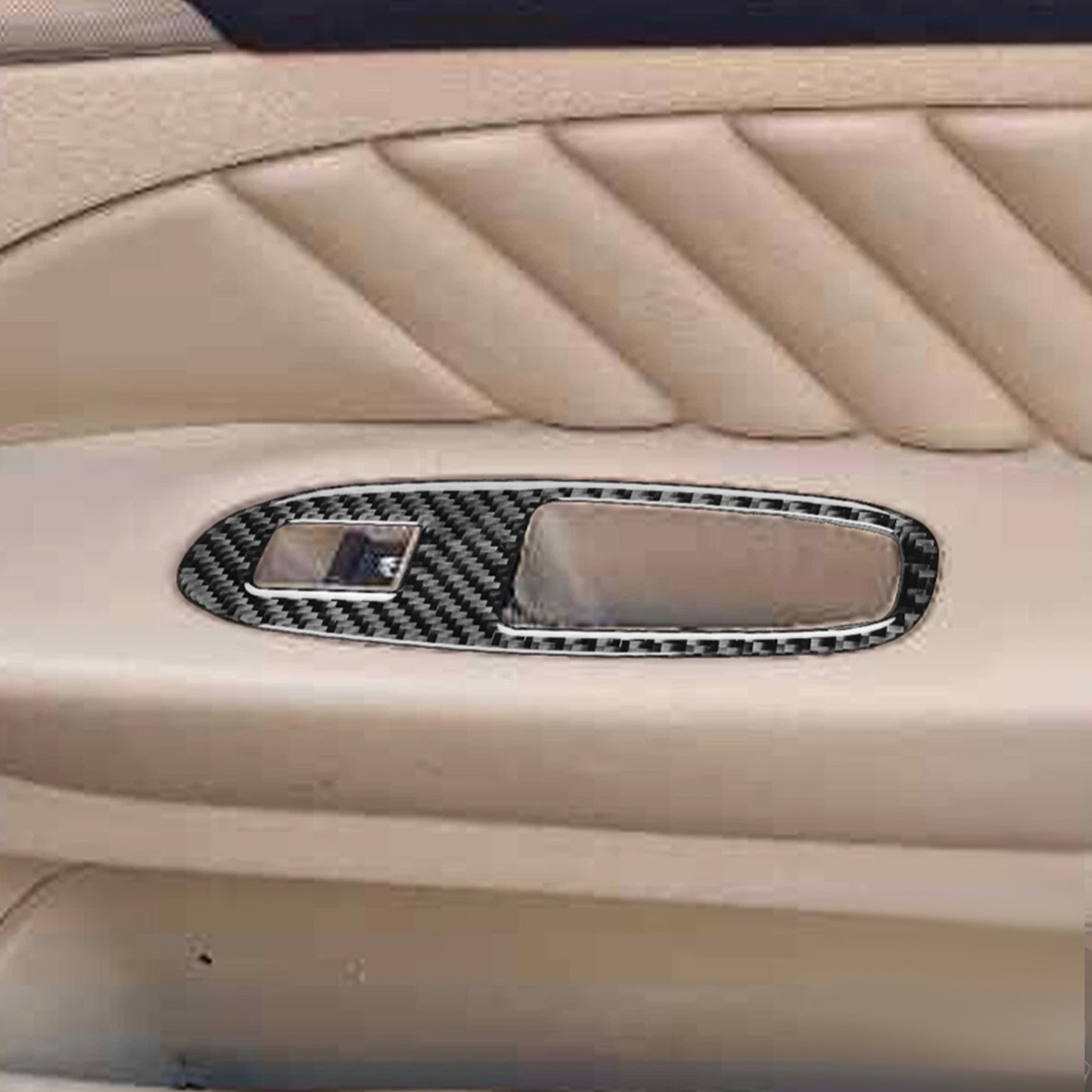 Carbon Car Window Glass Lifting Button Frame Sticker For Alfa Romeo 159 2004-11