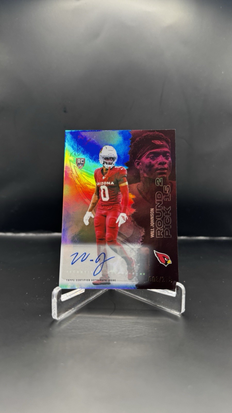 Topps Will Johnson RC Auto 2025 Signature Class #135 Arizona Cardinals /275