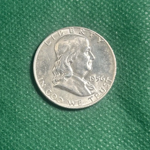 1956 Ben Franklin Half Dollar BU  90% Uncirculated Silver Coin Free Shipping