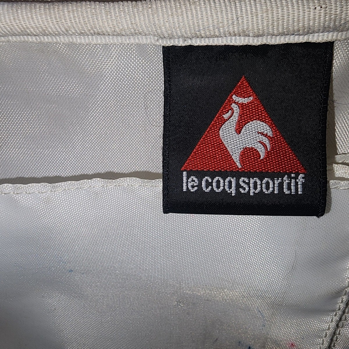 VTG Le Coq Sportif white black red Carry-on Sling Bag Adjustable