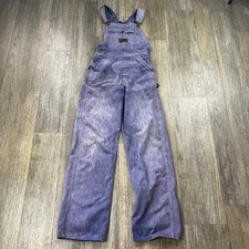 Vintage 60s Washington Dee Cee Overalls Faded Indigo Denim Workwear Distressed