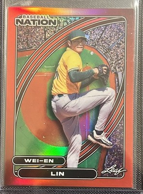 2026 Leaf Baseball Nation Wei-En Lin Red SSP Card /5