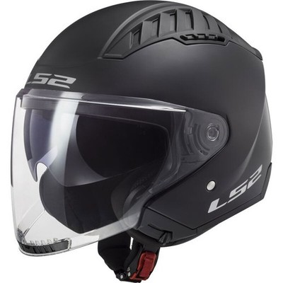 Motorradhelm Jet LS2 Copter II OF600 Solid Matt Black Matt