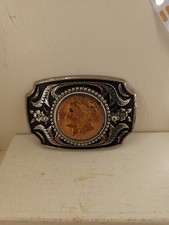 1921 Morgan Silver Dollar Genuine Coin Belt Buckle Western Style