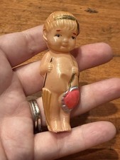 Antique Celluloid Doll Cupie Holding Purse And Umbrella/parasol SEE PHOTOS Japan